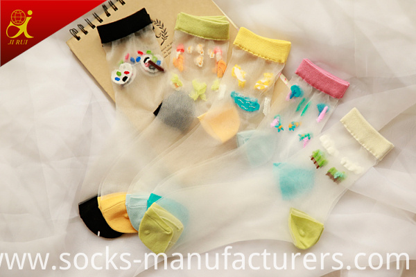 Cystom Women Summer Wear Transparent Sheer Slik Socks